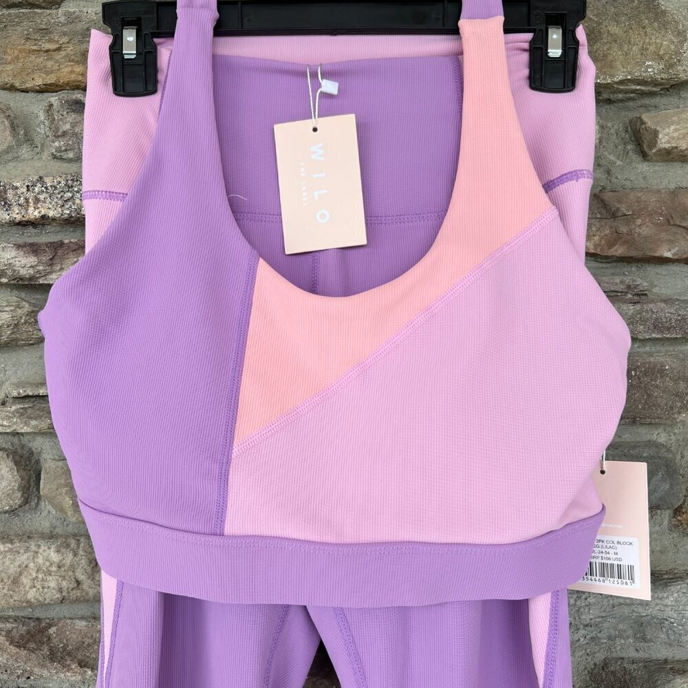 Purple and Pink Women's Wilo Leggings Bra Set Small - Picture 2 of 7
